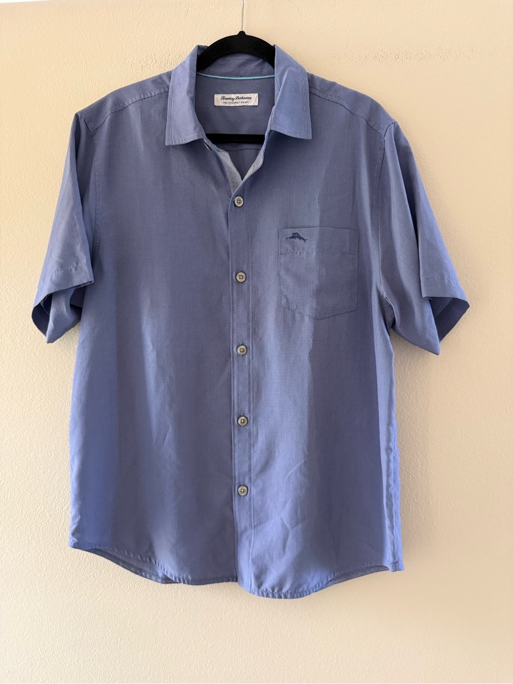 Tommy Bahama Men’s The Coconut Point Blue Short-Sleeve Button-Down Shirt